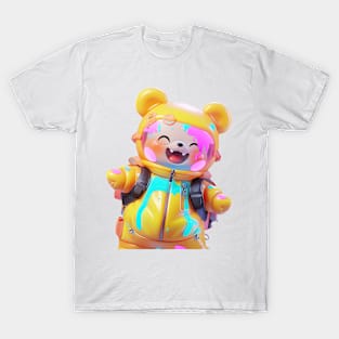 AKBLM - HAPPY KUMA LOVES PAINTBALL ペイントボール | HAPPY KAWAII 3D ANIME KUMA MASCOT T-Shirt